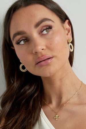 flower necklace with pearl h5 Picture2